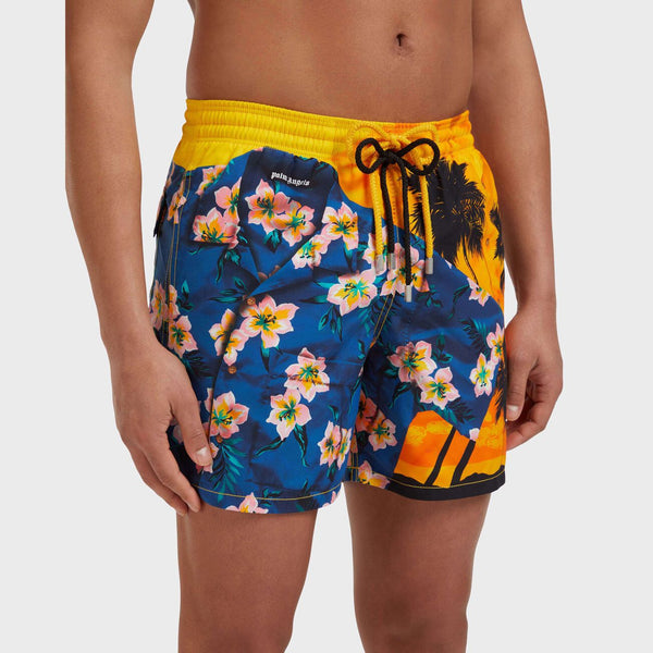VILEBREQUIN Men Swim Trunks Hawaiian Mix - VBQ x Palm Angels