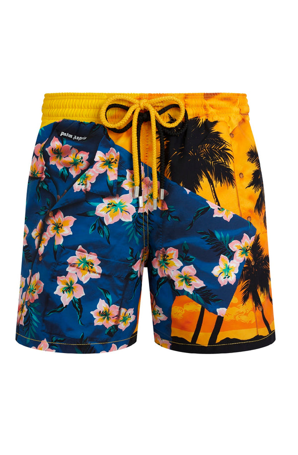 VILEBREQUIN Men Swim Trunks Hawaiian Mix - VBQ x Palm Angels