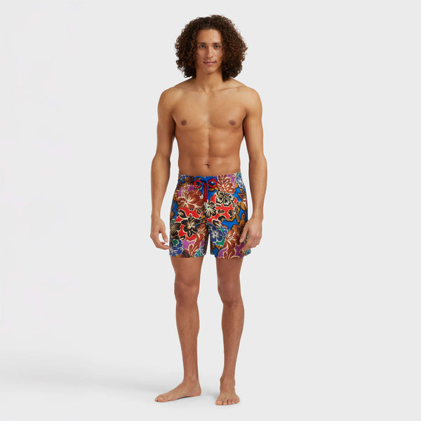 VILEBREQUIN Men Swim Trunks Hawaiian Patchwork - VBQ x Palm Angels