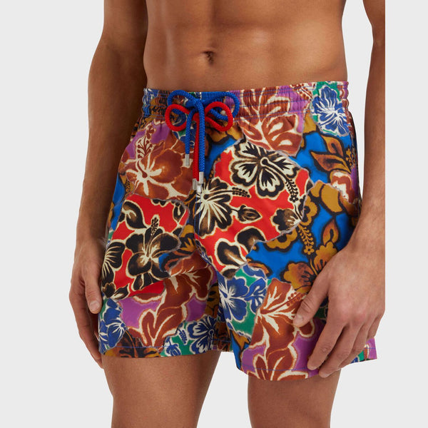 VILEBREQUIN Men Swim Trunks Hawaiian Patchwork - VBQ x Palm Angels