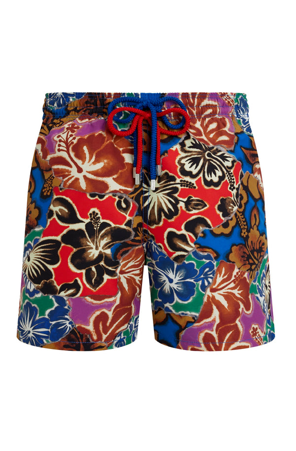 VILEBREQUIN Men Swim Trunks Hawaiian Patchwork - VBQ x Palm Angels