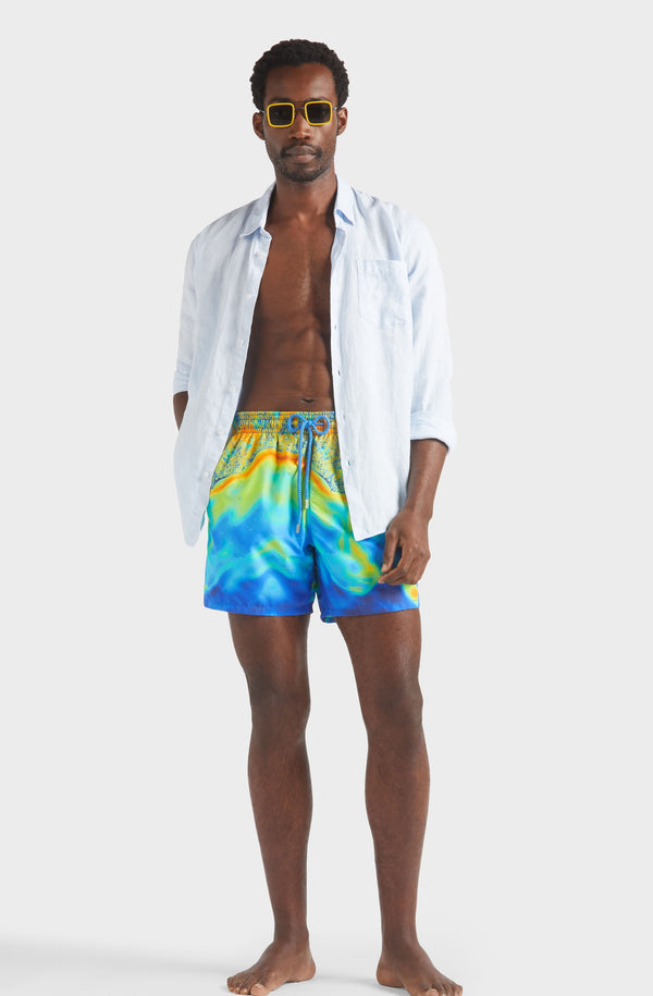 VILEBREQUIN Men Swim Shorts Bathymetrie des Oceans