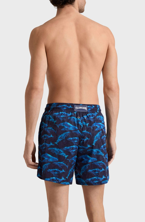 VILEBREQUIN Men Swim Shorts Sparkling Whales Monogram Jacquard