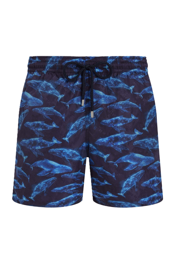 VILEBREQUIN Men Swim Shorts Sparkling Whales Monogram Jacquard