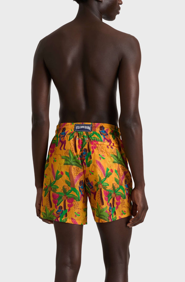 VILEBREQUIN Men Swim Shorts Tropicalia Monogram Turtles Jacquard