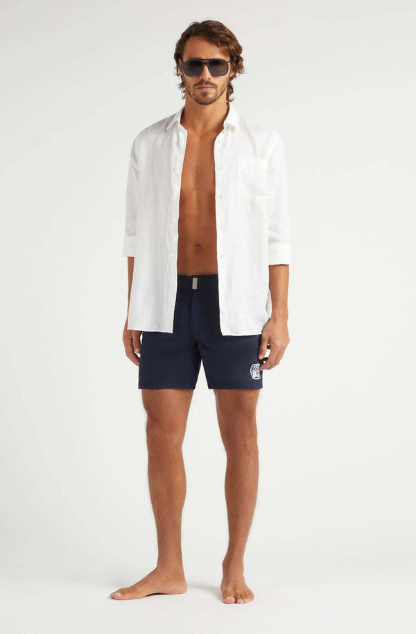 VILEBREQUIN Men Stretch Swim Shorts Flat Belt - Vilebrequin x Ines De La Fressange