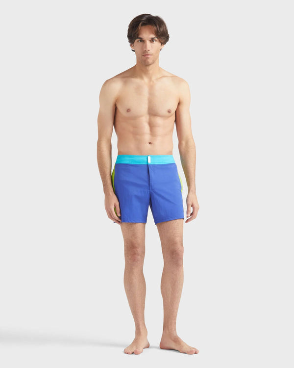 VILEBREQUIN Men Stretch Swim Shorts Flat Belt Color Block