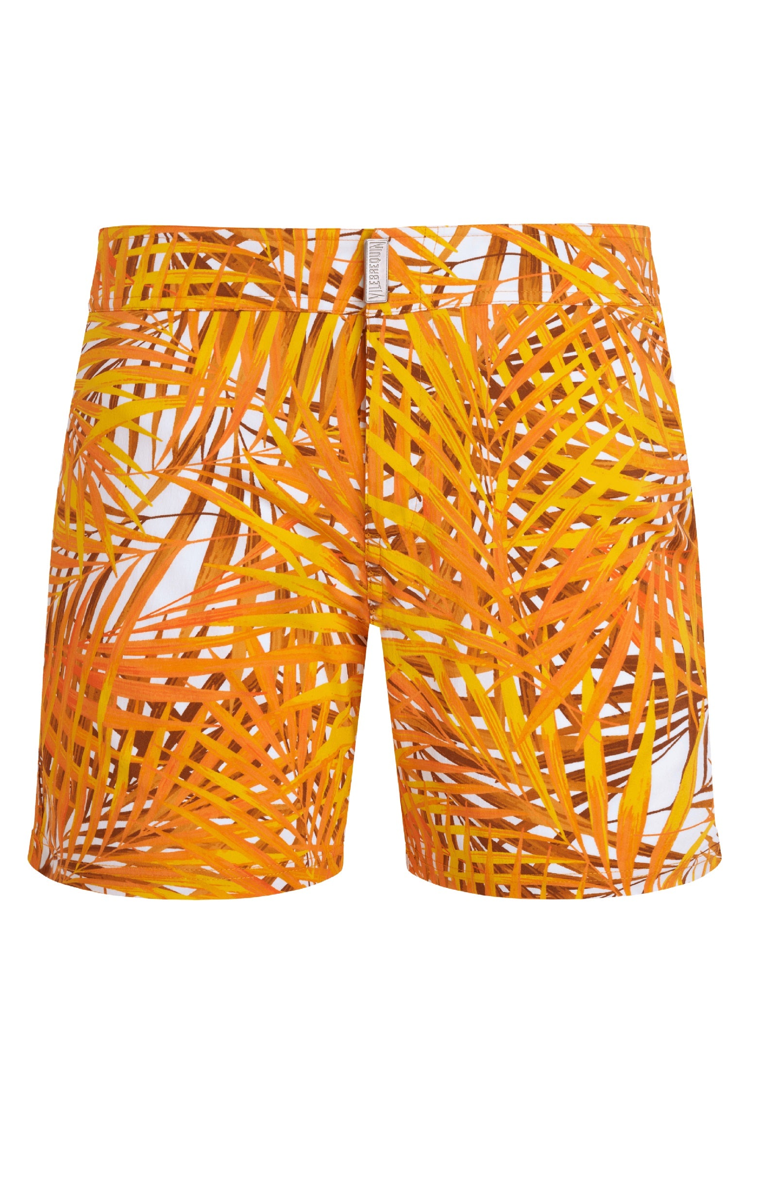 VILEBREQUIN Men Stretch Swim Shorts Flat Belt Palm Leaves | HAMAC