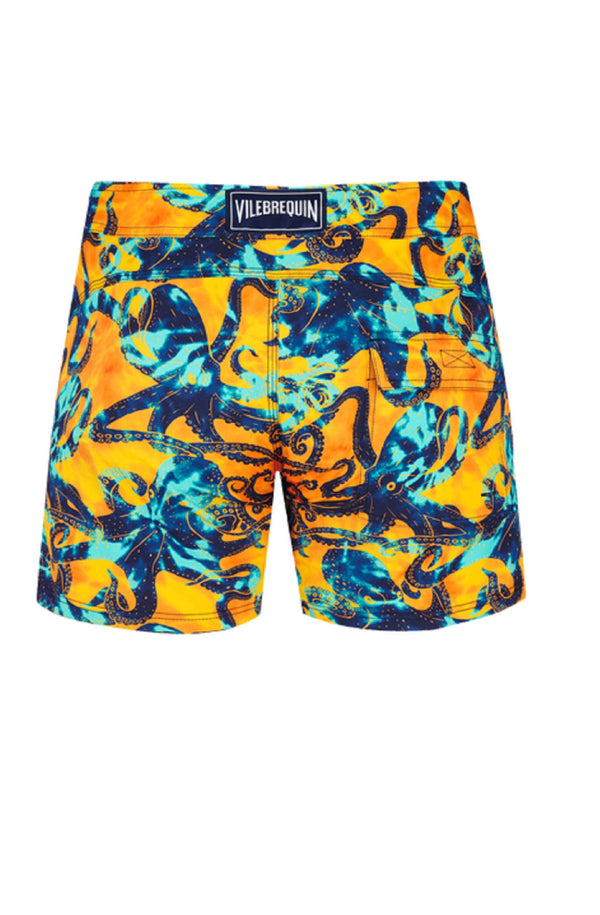 VILEBREQUIN Men Flat Belt Stretch Swim Shorts Poulpes Tie & Dye