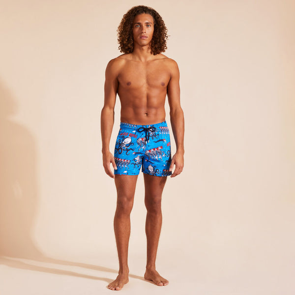 VILEBREQUIN Men Stretch Swim Shorts AU Merlu Rouge