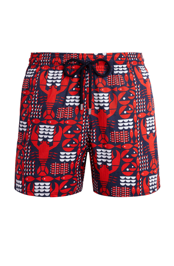 VILEBREQUIN Men Stretch Swim Shorts Graphic Lobsters
