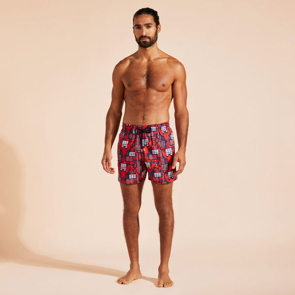 VILEBREQUIN Men Stretch Swim Shorts Graphic Lobsters