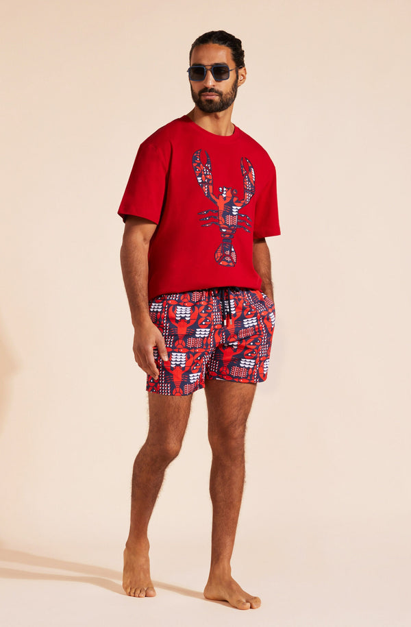 VILEBREQUIN Men Stretch Swim Shorts Graphic Lobsters