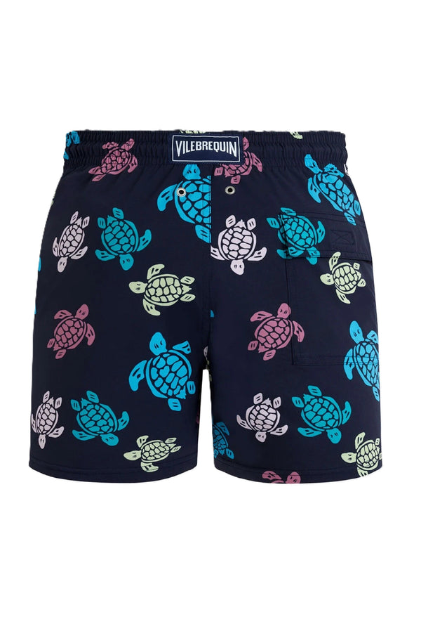 VILEBREQUIN Men Stretch Short Swim Shorts Ronde de Tortues Multicolores