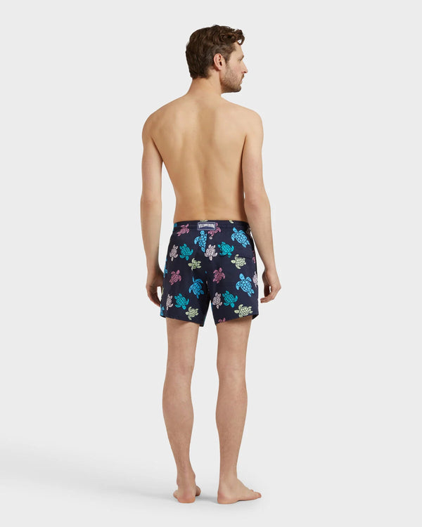 VILEBREQUIN Men Stretch Short Swim Shorts Ronde de Tortues Multicolores