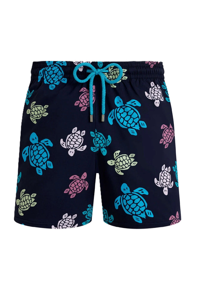 VILEBREQUIN Men Stretch Short Swim Shorts Ronde de Tortues Multicolores