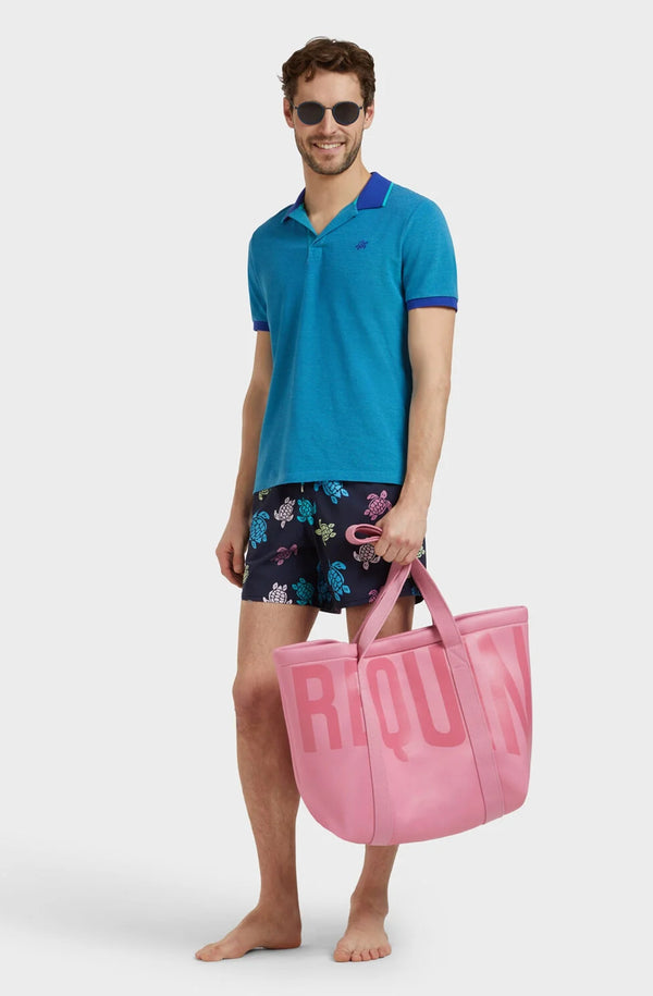 VILEBREQUIN Men Stretch Short Swim Shorts Ronde de Tortues Multicolores