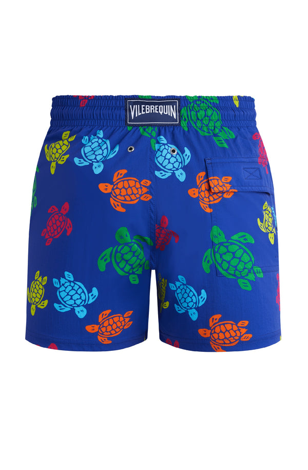 VILEBREQUIN Men Stretch Short Swim Shorts Tortues Multicolored