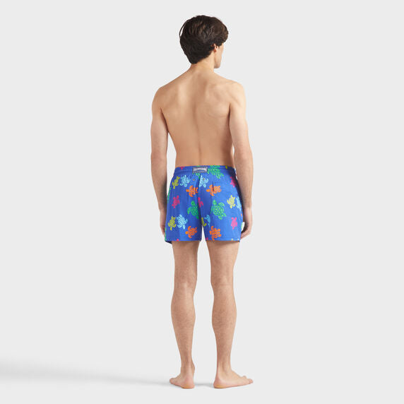 VILEBREQUIN Men Stretch Short Swim Shorts Tortues Multicolored