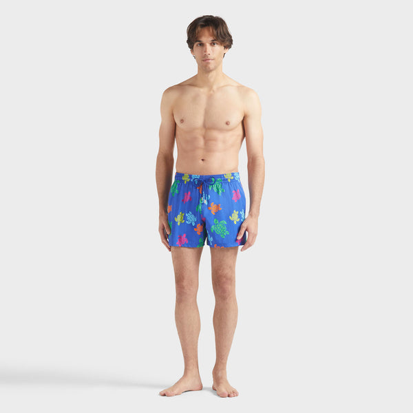 VILEBREQUIN Men Stretch Short Swim Shorts Tortues Multicolored