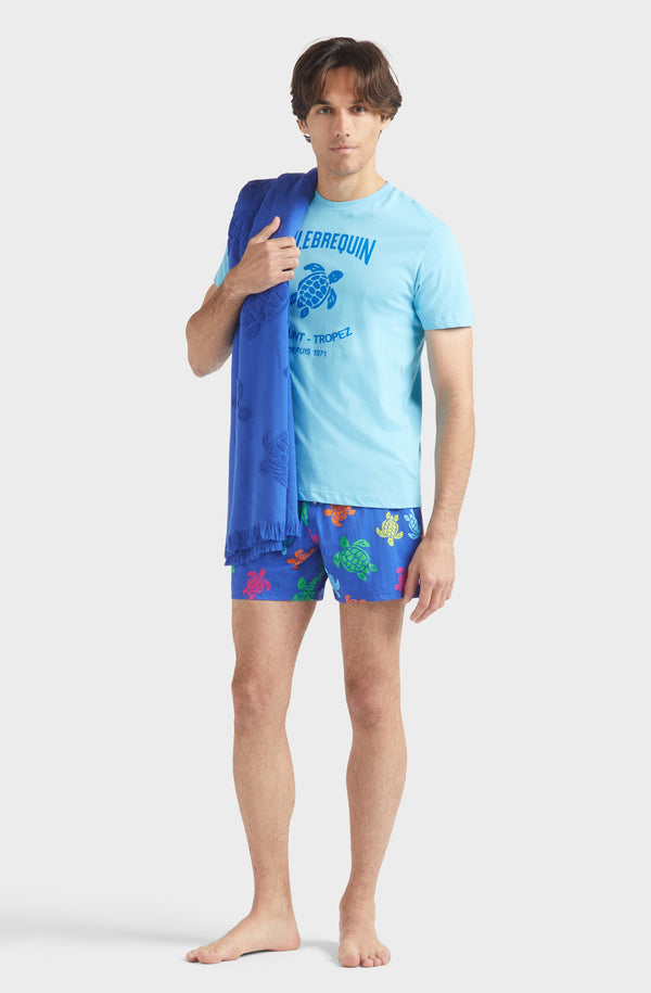 VILEBREQUIN Men Stretch Short Swim Shorts Tortues Multicolored
