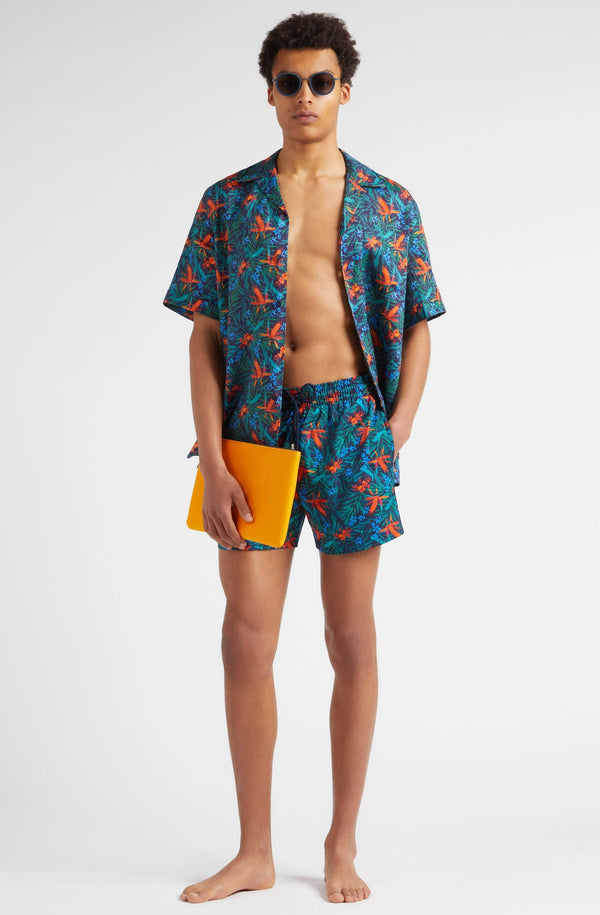 VILEBREQUIN Men Stretch Swim Shorts Tropical Flowers