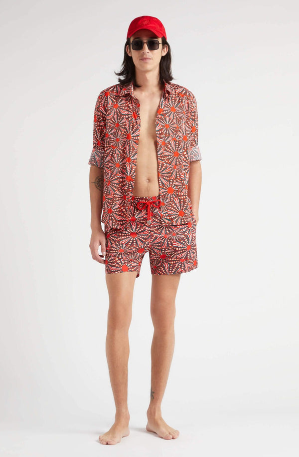 VILEBREQUIN Men Stretch Swim Shorts Oursinades