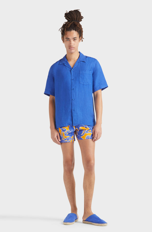 VILEBREQUIN Men Stretch Short Swim Shorts Poulpes