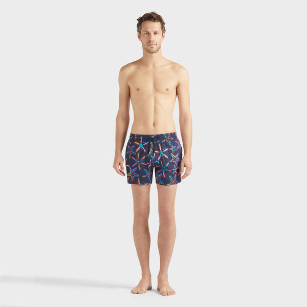 VILEBREQUIN Men Stretch Short Swim Shorts Disco Stars