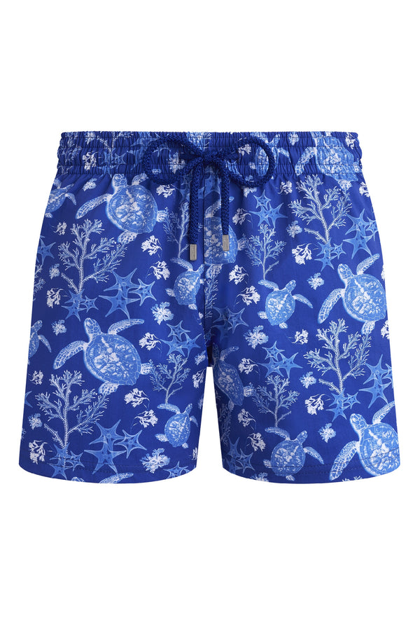 VILEBREQUIN Men Stretch Short Swim Shorts X-Ray Turtles