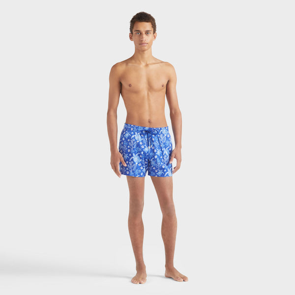 VILEBREQUIN Men Stretch Short Swim Shorts X-Ray Turtles