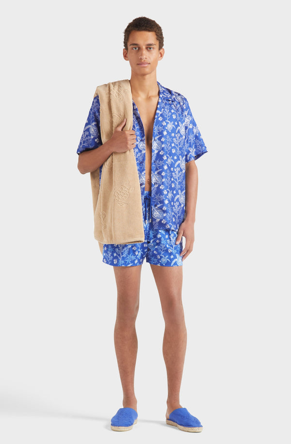 VILEBREQUIN Men Stretch Short Swim Shorts X-Ray Turtles