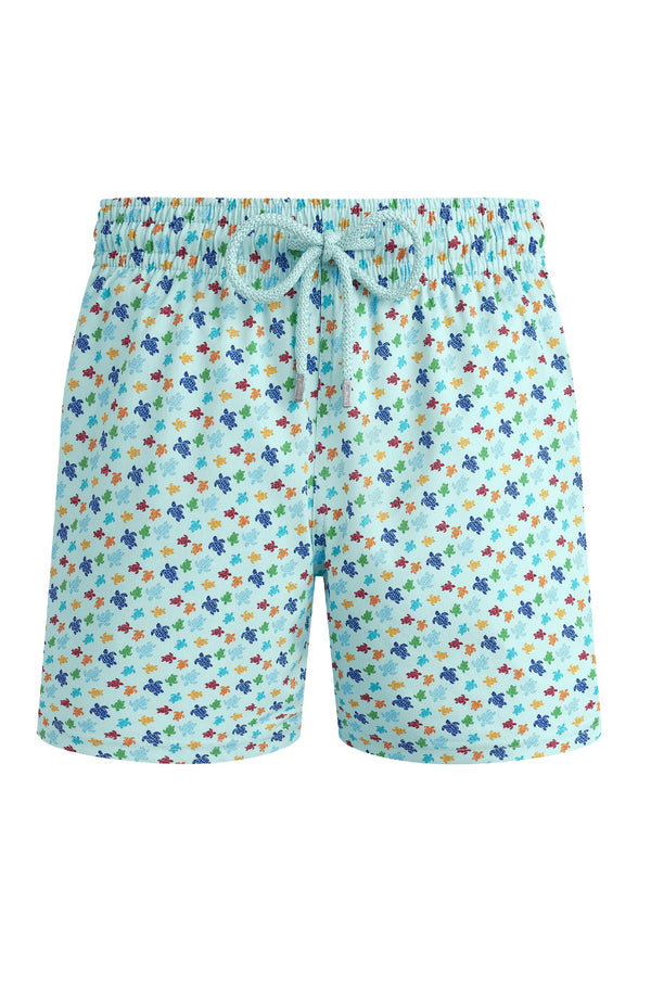 VILEBREQUIN Men Stretch Short Swim Shorts Micro Ronde des Tortues Rainbow
