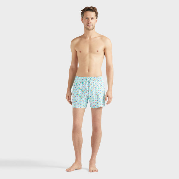 VILEBREQUIN Men Stretch Short Swim Shorts Micro Ronde des Tortues Rainbow