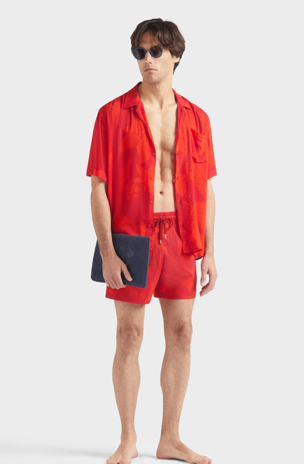 VILEBREQUIN Men Stretch Short Swim Shorts Flower Power
