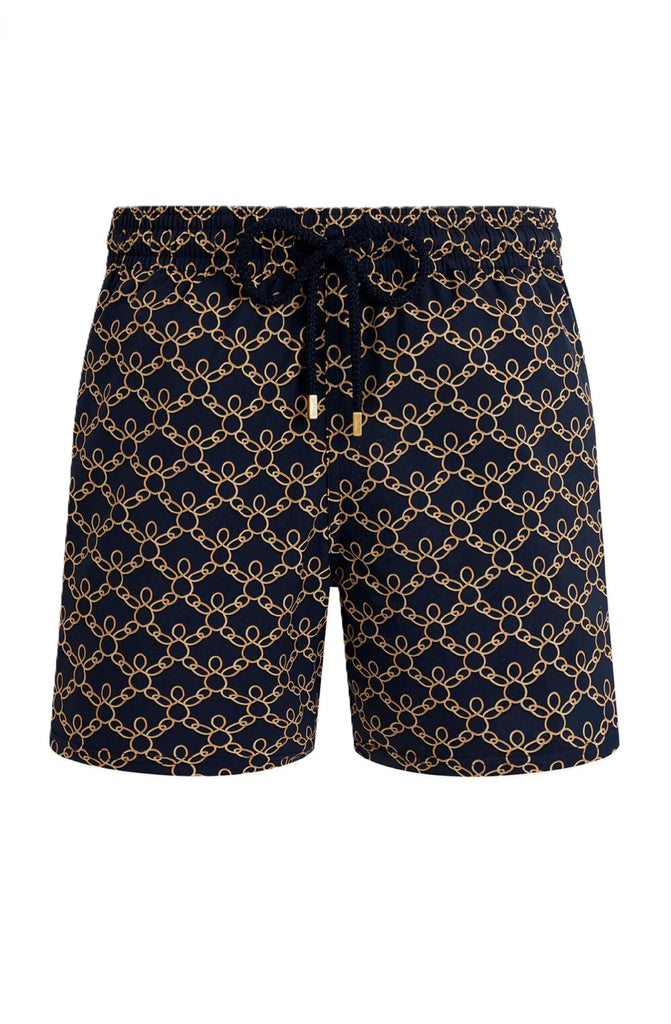 VILEBREQUIN Men Stretch Short Swim Shorts Turtles Chain