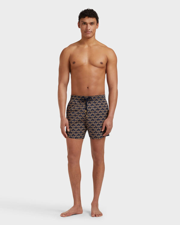 VILEBREQUIN Men Stretch Short Swim Shorts Turtles Chain