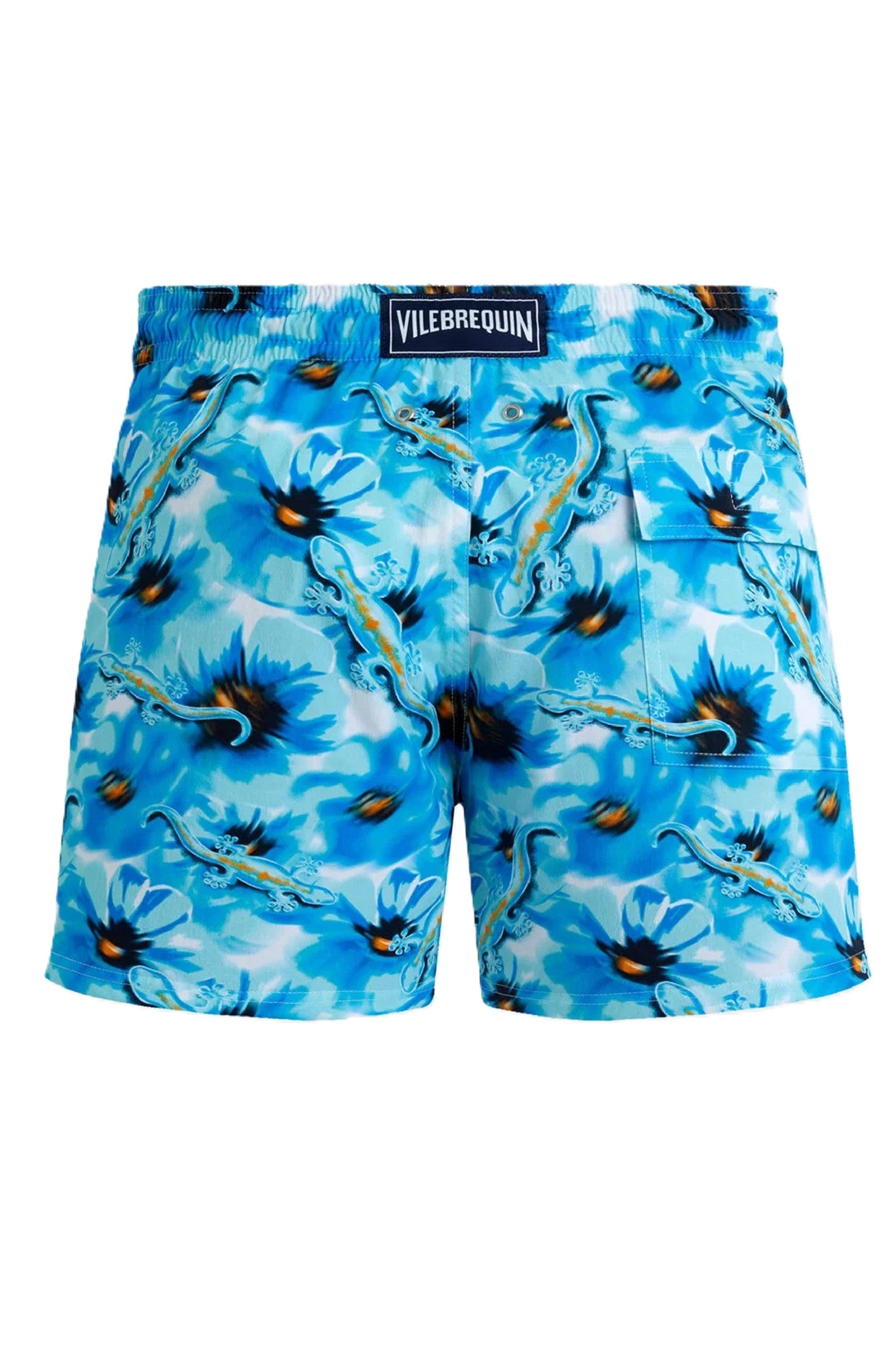 Short De Bain Vilebrequin Homme Taille L - Imprimé Phoques Tropical Bleu/vert - Fabriqué En Tunisie