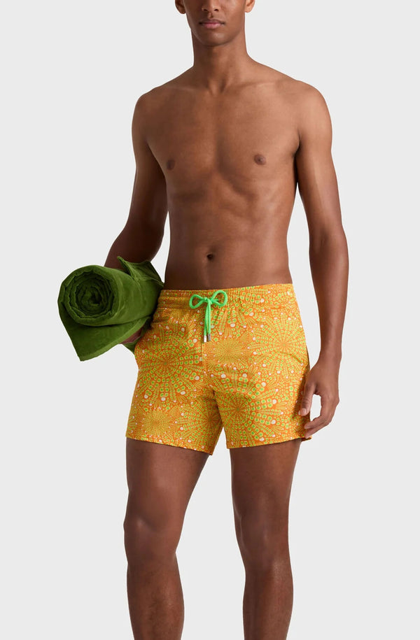 VILEBREQUIN Men Stretch Short Swim Shorts Mosaic Urchin