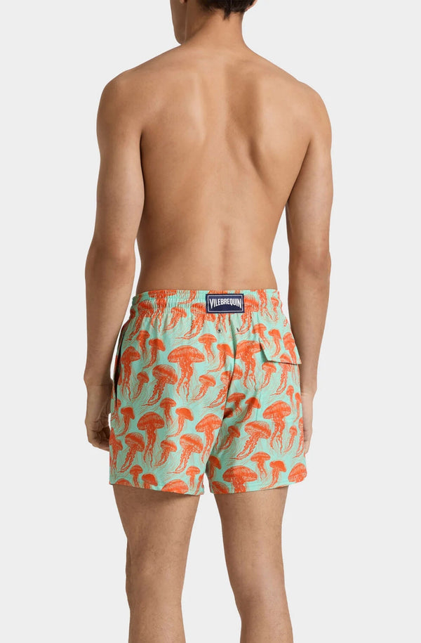VILEBREQUIN Men Stretch Short Swim Shorts Jellyfish Dance