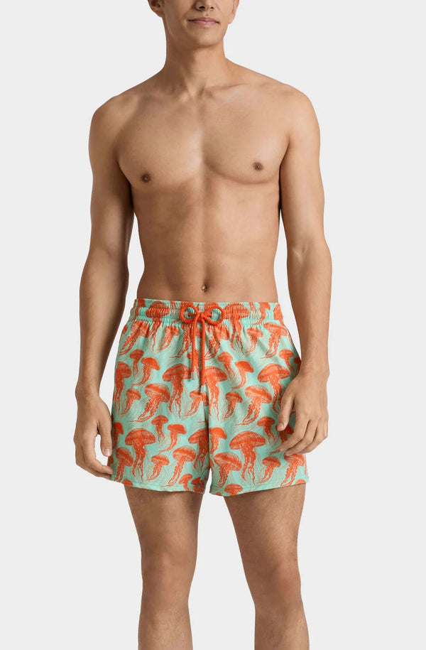 VILEBREQUIN Men Stretch Short Swim Shorts Jellyfish Dance