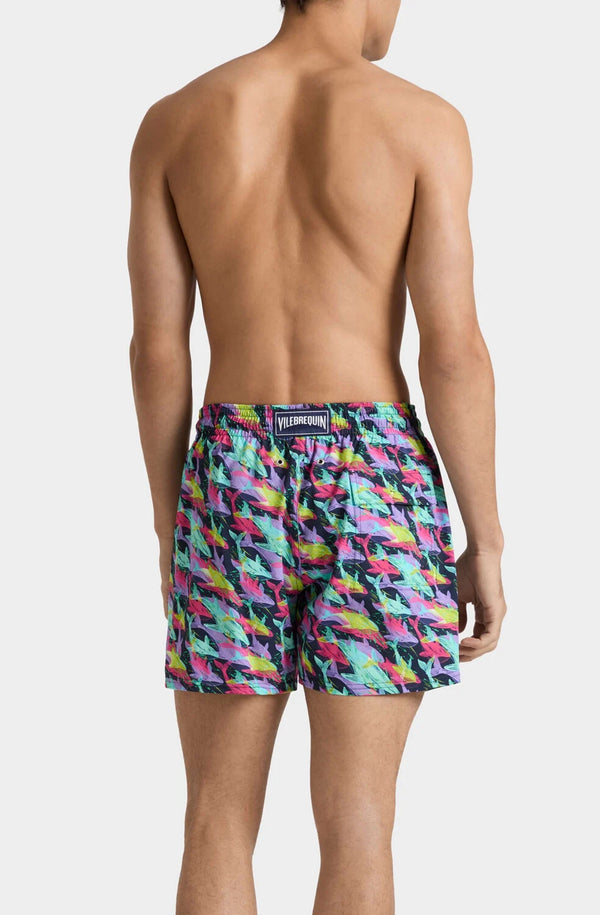 VILEBREQUIN Men Whales Offset Print Elastic Swim Shorts