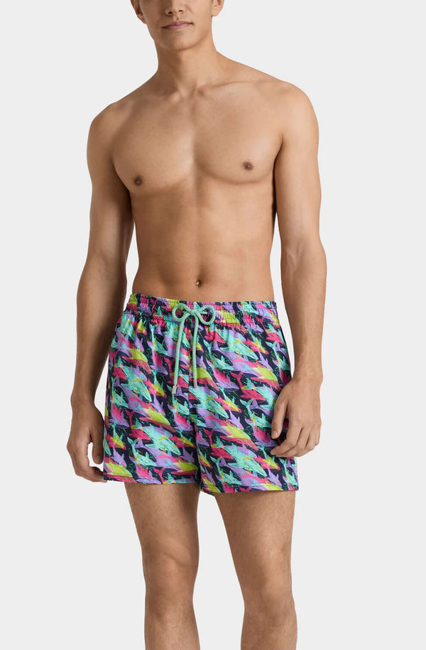 VILEBREQUIN Men Whales Offset Print Elastic Swim Shorts