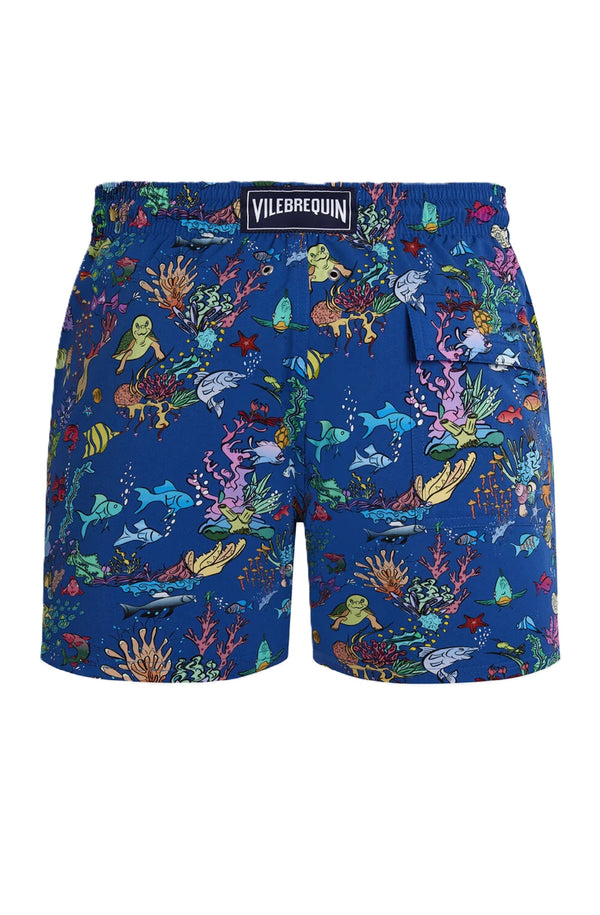 VILEBREQUIN Men Stretch Short Swim Shorts Aquarium