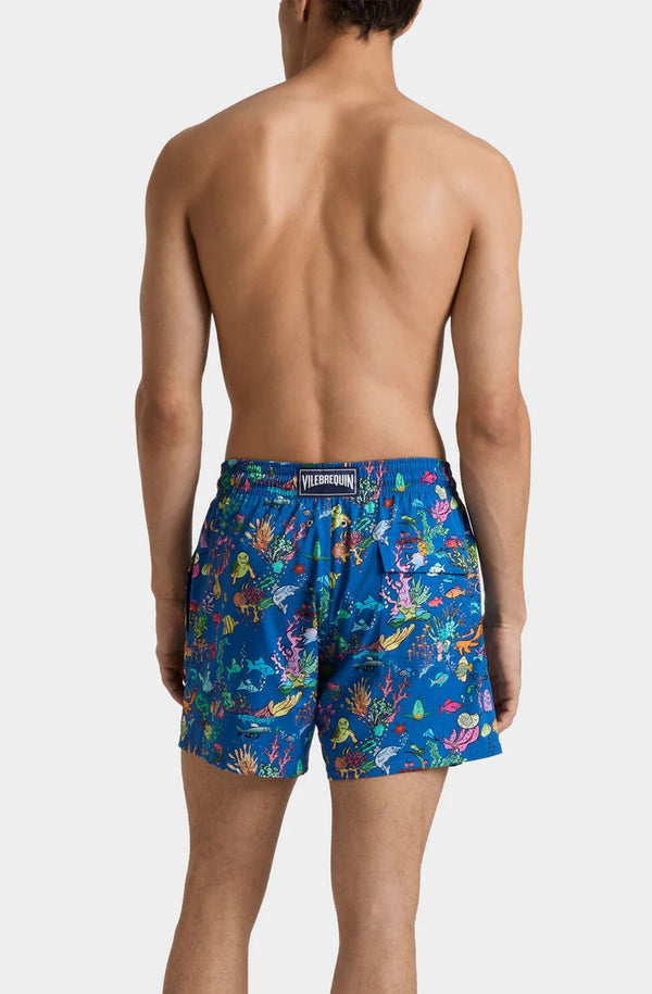 VILEBREQUIN Men Stretch Short Swim Shorts Aquarium