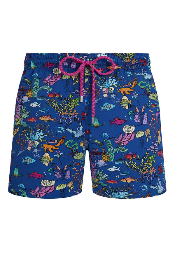 VILEBREQUIN Men Stretch Short Swim Shorts Aquarium