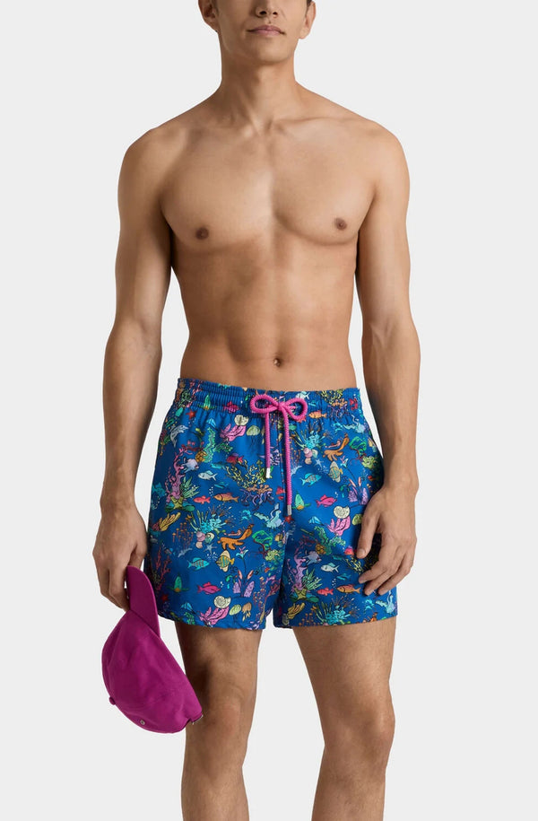 VILEBREQUIN Men Stretch Short Swim Shorts Aquarium