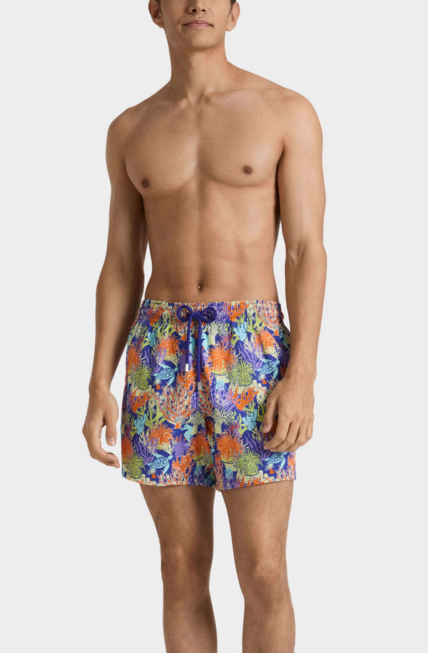 VILEBREQUIN Men Stretch Short Swim Shorts Aquatic Life