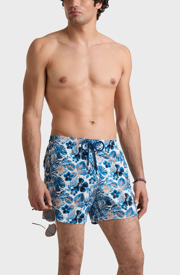 VILEBREQUIN Men Stretch Short Swim Shorts Island Flowers
