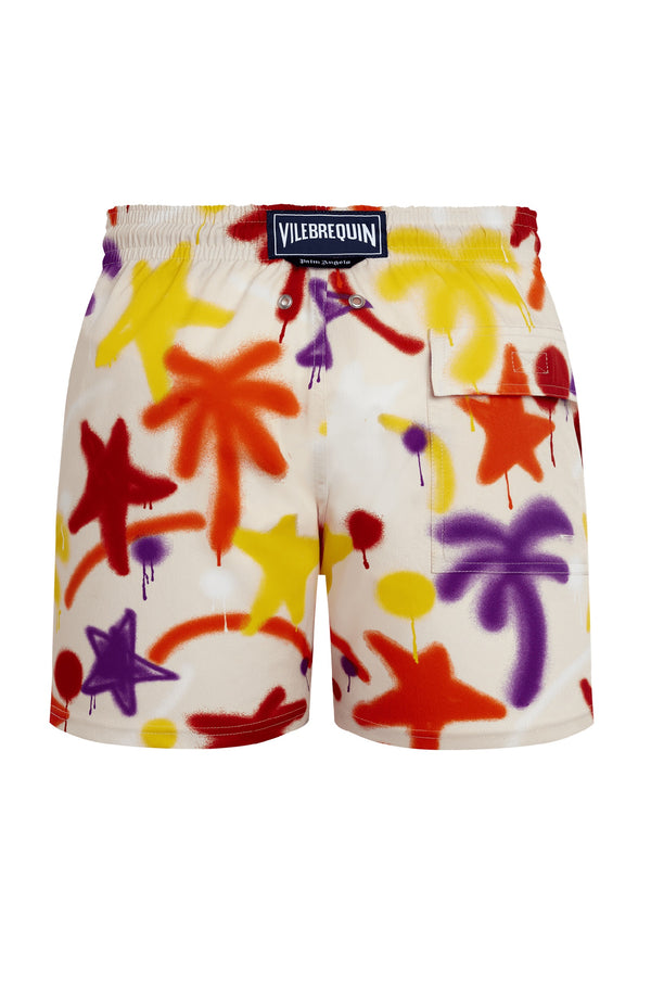 VILEBREQUIN Men Stretch Short Swim Shorts Spray Paint - VBQ x Palm Angels